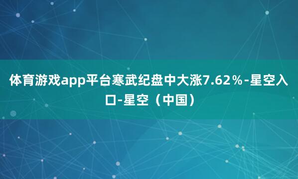体育游戏app平台寒武纪盘中大涨7.62％-星空入口-星空（中国）