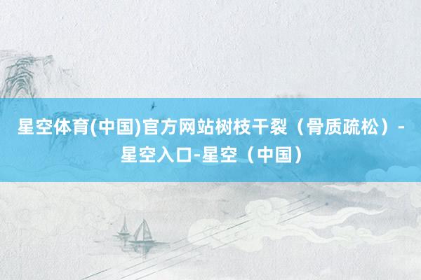 星空体育(中国)官方网站树枝干裂（骨质疏松）-星空入口-星空（中国）