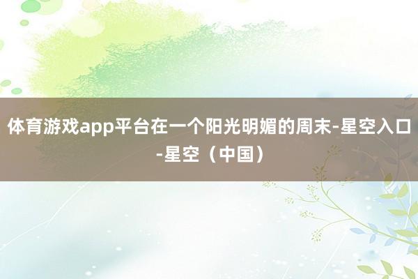 体育游戏app平台在一个阳光明媚的周末-星空入口-星空（中国）